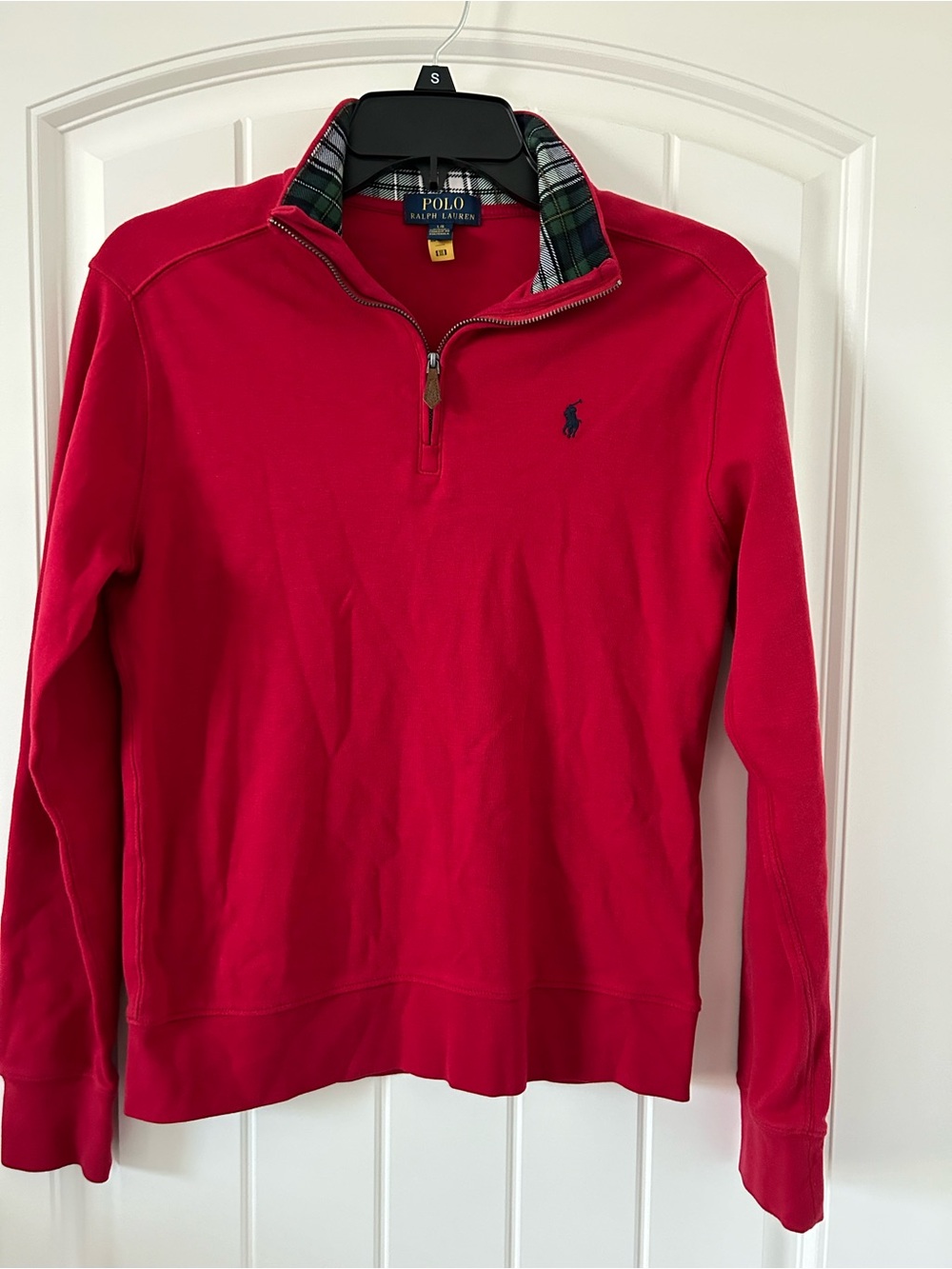 Polo Ralph Lauren Cotton Interlock Quarter-Zip Pullover YOUTH L (14-16)